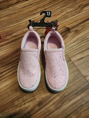 New Girls' Sparkle Slip-On Sneakers - Pink
